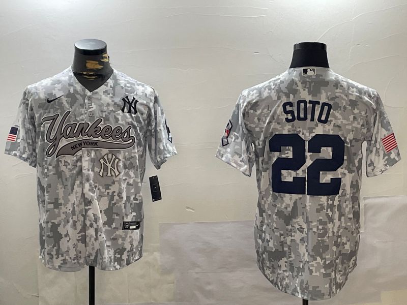 Men New York Yankees #22 Soto Camo Joint Name 2024 Nike MLB Jersey style 4->new york yankees->MLB Jersey